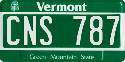 VT license plate CNS787