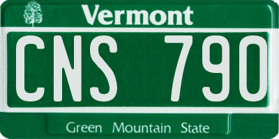 VT license plate CNS790