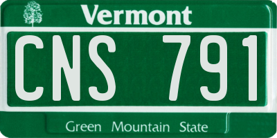 VT license plate CNS791