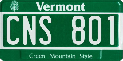 VT license plate CNS801