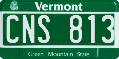 VT license plate CNS813