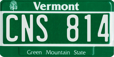 VT license plate CNS814