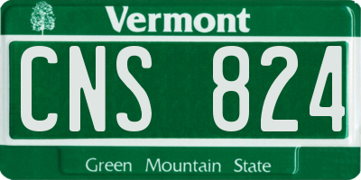VT license plate CNS824