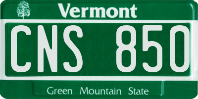 VT license plate CNS850