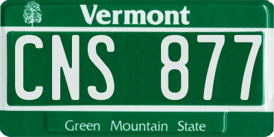 VT license plate CNS877