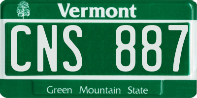VT license plate CNS887
