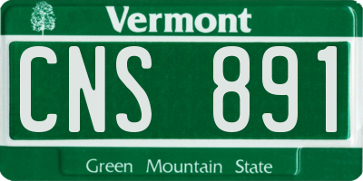 VT license plate CNS891