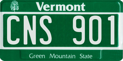 VT license plate CNS901
