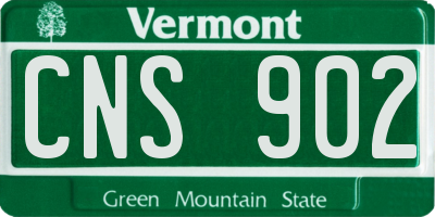 VT license plate CNS902