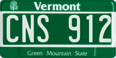 VT license plate CNS912