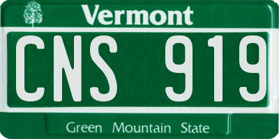 VT license plate CNS919