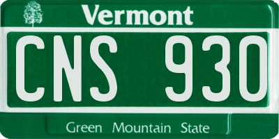 VT license plate CNS930