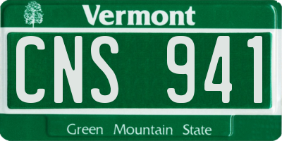 VT license plate CNS941