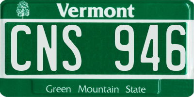 VT license plate CNS946