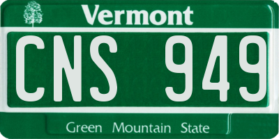 VT license plate CNS949