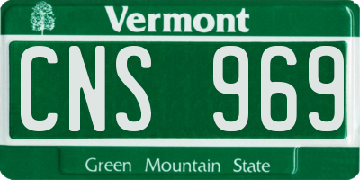 VT license plate CNS969