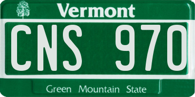 VT license plate CNS970