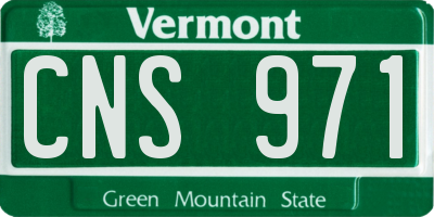 VT license plate CNS971