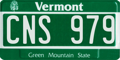 VT license plate CNS979