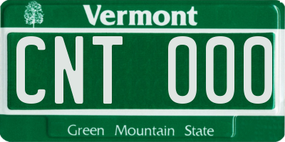 VT license plate CNT000