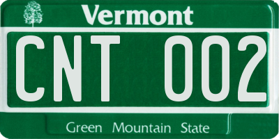 VT license plate CNT002