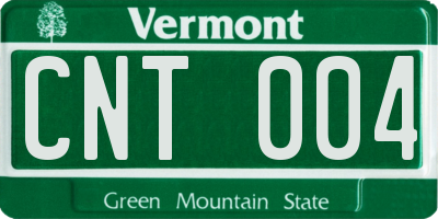 VT license plate CNT004