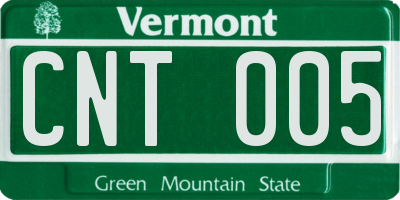 VT license plate CNT005