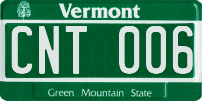 VT license plate CNT006