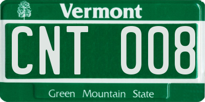 VT license plate CNT008