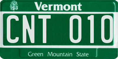 VT license plate CNT010
