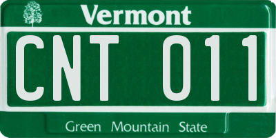 VT license plate CNT011