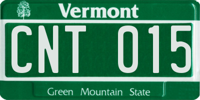 VT license plate CNT015