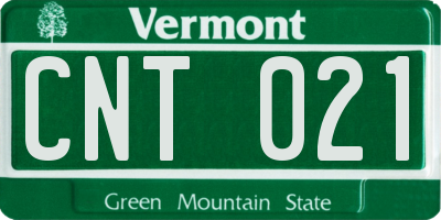VT license plate CNT021