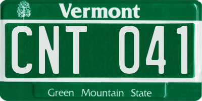 VT license plate CNT041