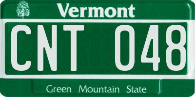 VT license plate CNT048