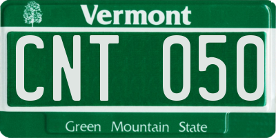 VT license plate CNT050
