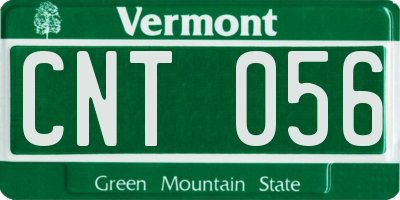 VT license plate CNT056