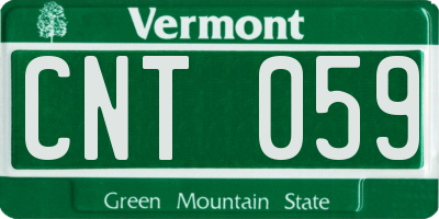 VT license plate CNT059