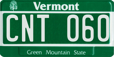 VT license plate CNT060