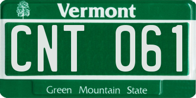 VT license plate CNT061