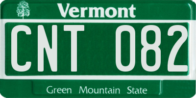 VT license plate CNT082