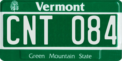 VT license plate CNT084