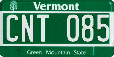 VT license plate CNT085