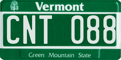 VT license plate CNT088