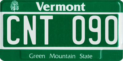 VT license plate CNT090