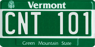 VT license plate CNT101