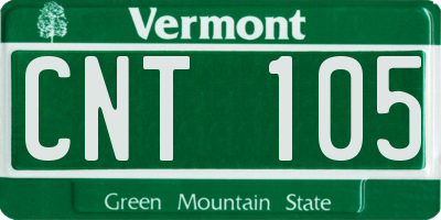 VT license plate CNT105