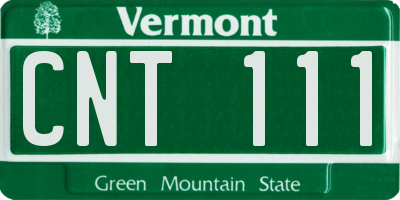 VT license plate CNT111