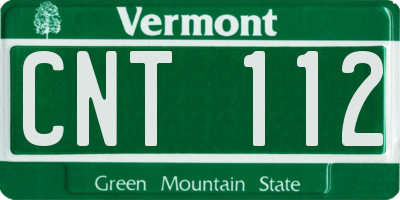 VT license plate CNT112