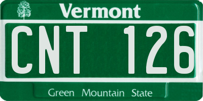 VT license plate CNT126